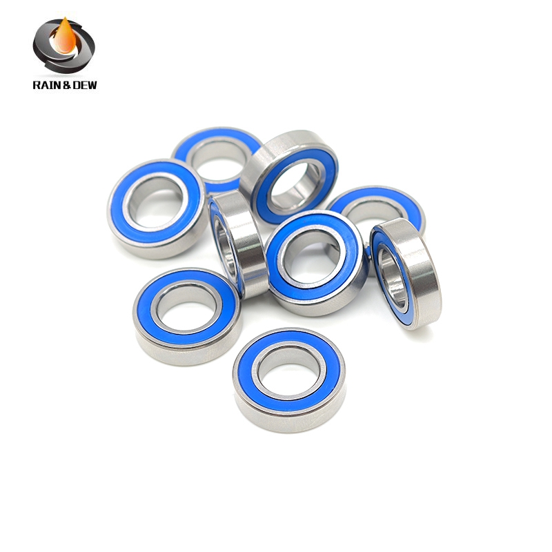 10PCS 6800RS- Blue Miniature Ball Bearings With Blue Sealed 6800RS 10x19x5 mm Bearing ABEC-7