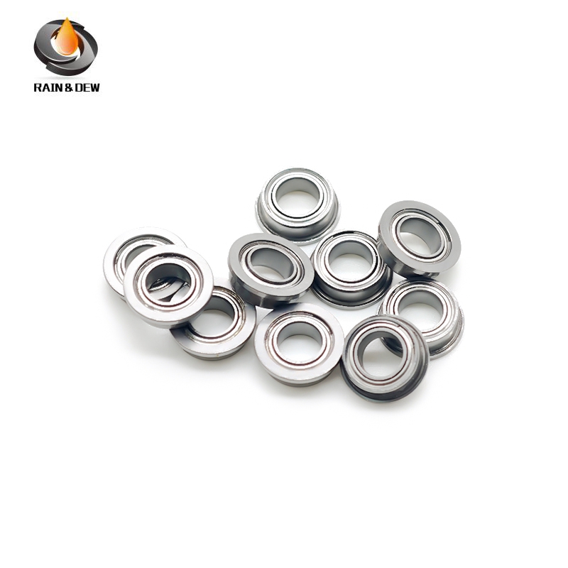 MF74ZZ Flange Bearing 4x7x2.5 mm 10PCS Double Shielded Bearing Steel Flanged MF74 Z ZZ Ball Bearings