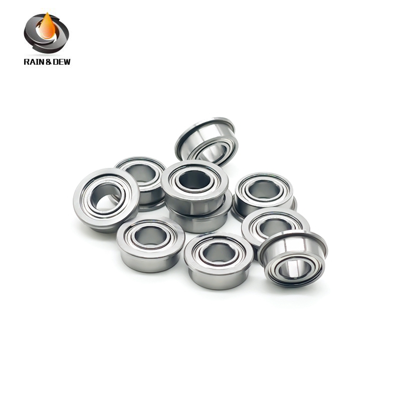 10PCS MF105ZZ Double Shielded Flange Bearing 5x10x4 mm Miniature Flanged Ball Bearings MF105-2Z MF10