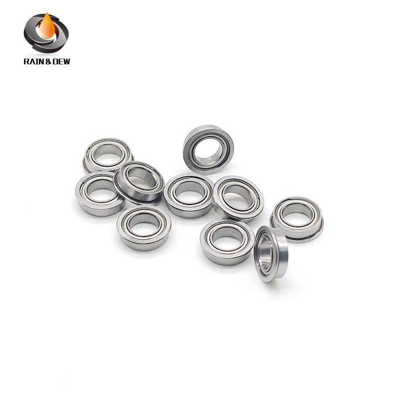 10Pcs MF106ZZ Flange Bearing 6x10x3 mm ABEC-7 Miniature Flanged MF106 Z ZZ Ball Bearings