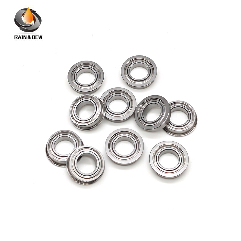 10Pcs MF148ZZ Flange Bearing 8x14x4 mm ABEC-7 Miniature Flanged MF148 Z ZZ Ball Bearings