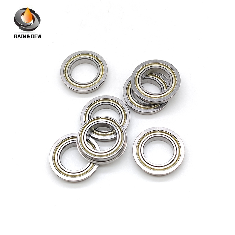 10PCS F6802ZZ 15x24x5 mm Flange Bearing ABEC-7 Chrome Steel Metal Sealed Deep Groove Ball Bearing