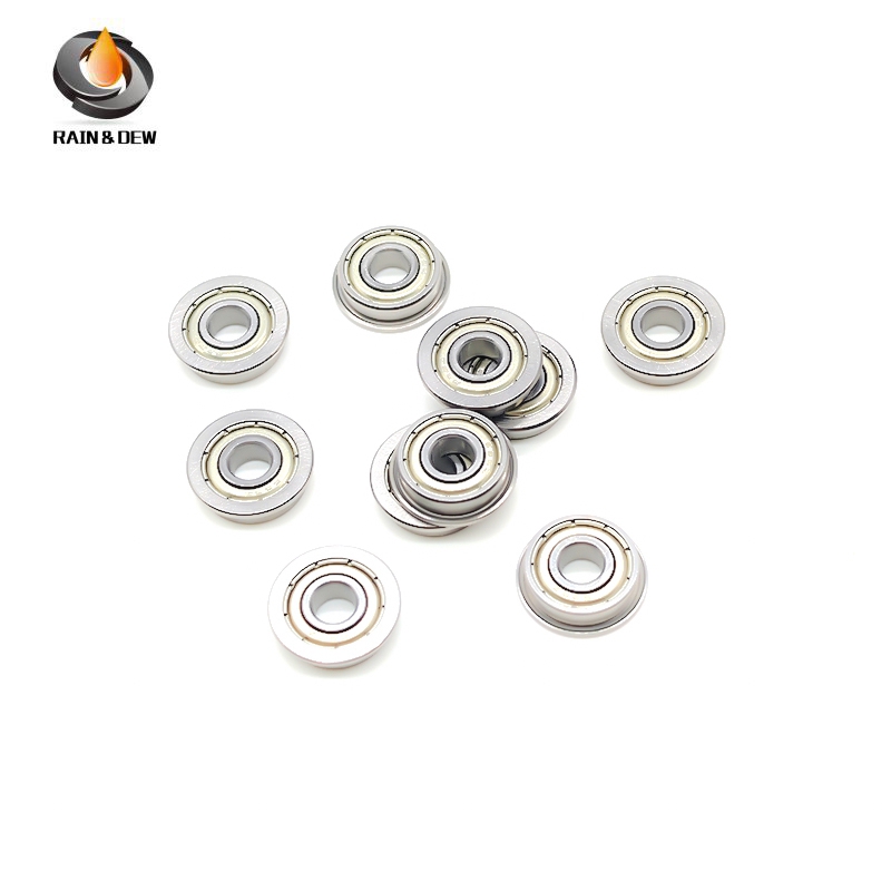 10Pcs F695ZZ 5x13x4 mm Flange Ball Bearing ABEC-7 F695ZZ Bearing 5*13*4 mm Flanged F695Z Ball Bearin