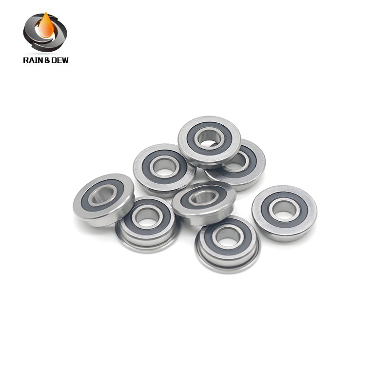 10Pcs F695 2RS Bearing 5*13*4 mm ABEC-7 Flanged Miniature F695 RS Ball Bearings F695RS For VORON