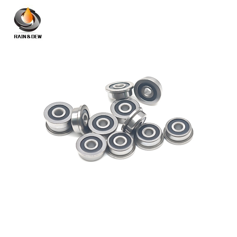 10Pcs F623 RS Bearing For 3x10x4 ABEC-7 3D printer Flanged Bearing F623-RS Ball Bearings F623RS 3D P