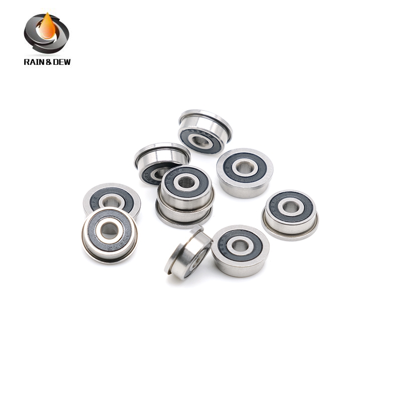 10PCS F624-2RS 4X13X5 mm Bearing ABEC-7 Miniature Flanged F624RS Ball Bearings RF-1340DD