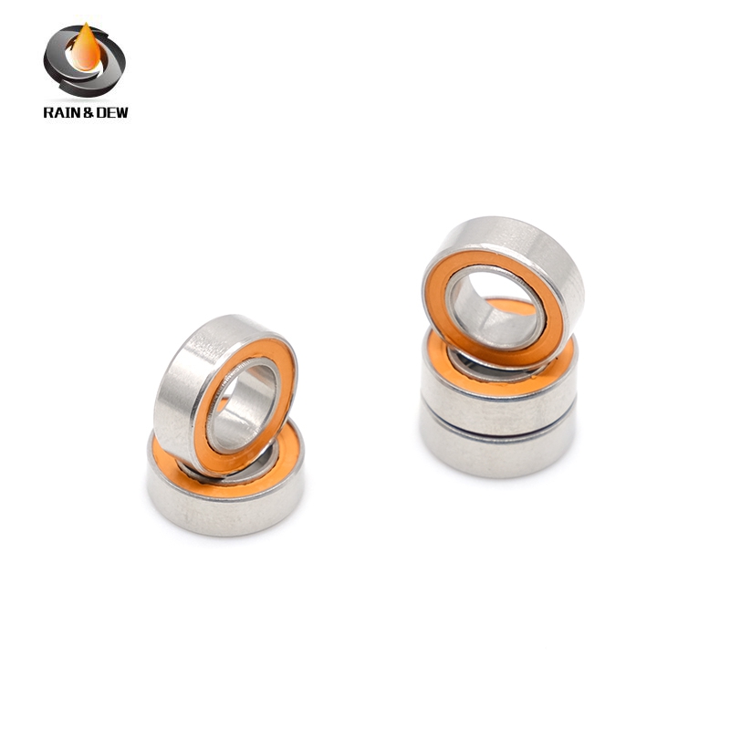 10PCS 4X10X4mm SMR104 2RS CB ABEC7 4X10X4 Stainless Steel Hybrid Ceramic Ball Bearing Without Grease