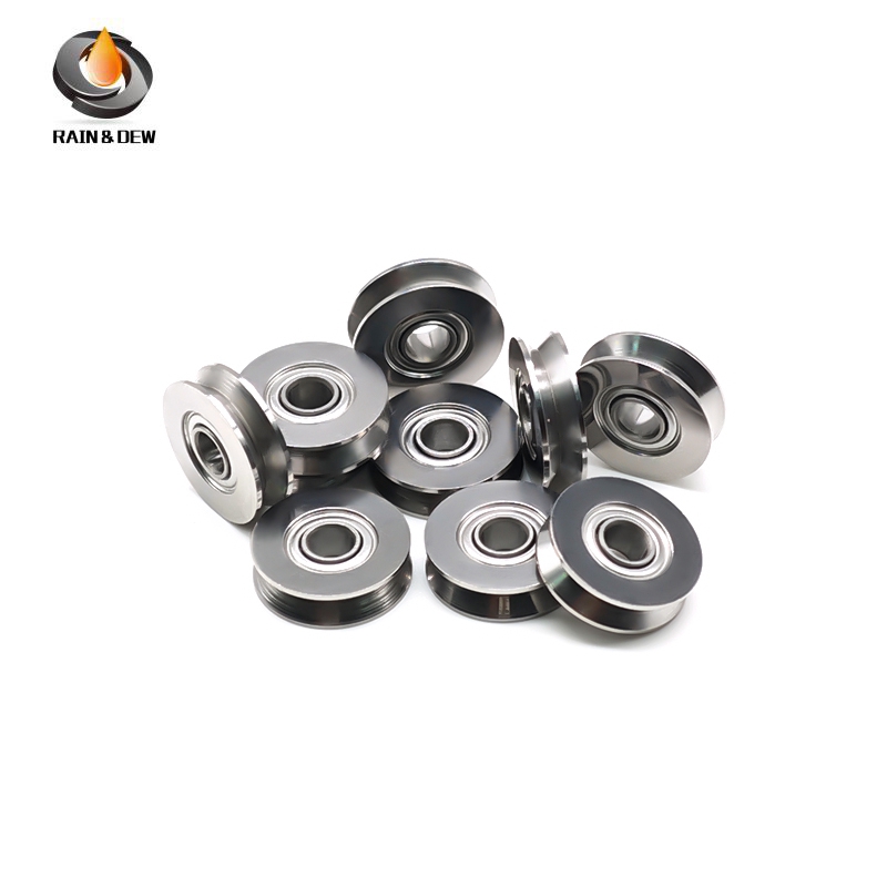1PCS V/U Groove Guide Pulley Sheave Sealed Rail Bearing SV4-14ZZ 4X14X4 mm For Rail Track Linear Mot