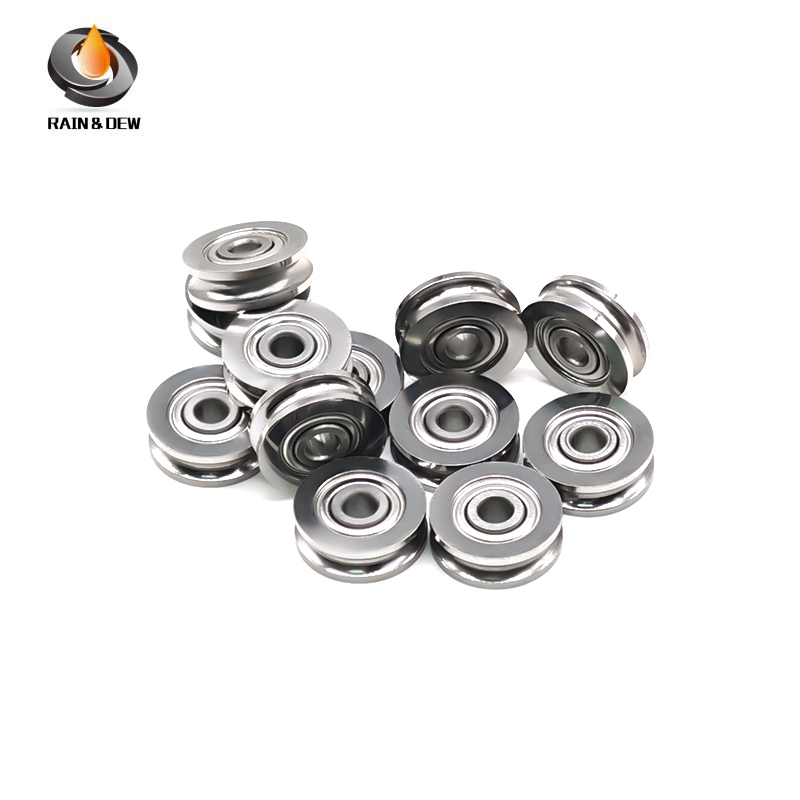 1PCS V/U Groove Guide Pulley Sheave Sealed Rail Bearing SU3-12ZZ 3X12X4 mm For Rail Track Linear Mot