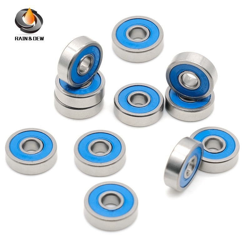 10PCS MR63RS-Blue  3X6X2.5 mm Bearing ABEC-7 Miniature Ball Bearings Blue Sealed Bearing 608RS 6701R