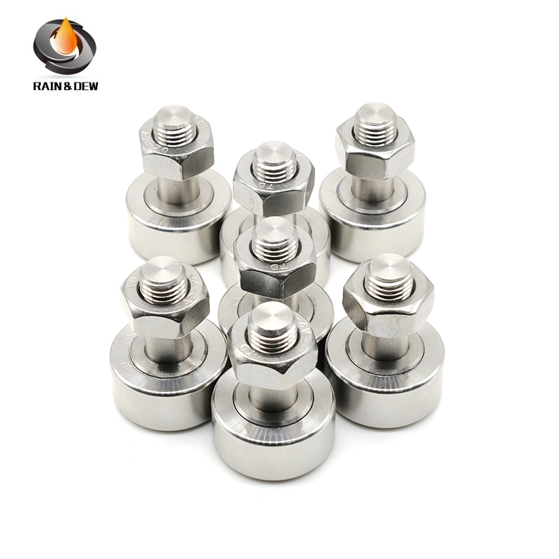 1Pcs CFS4V Stud Type Cam Follower Bearings SUS304 Stainless Roller Track Runner Bearing M4X8X15mm