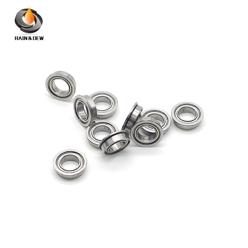 10Pcs MF106ZZ Flange Bearing 6x10x3 mm ABEC-7 Miniature Flanged MF106 Z ZZ Ball Bearings