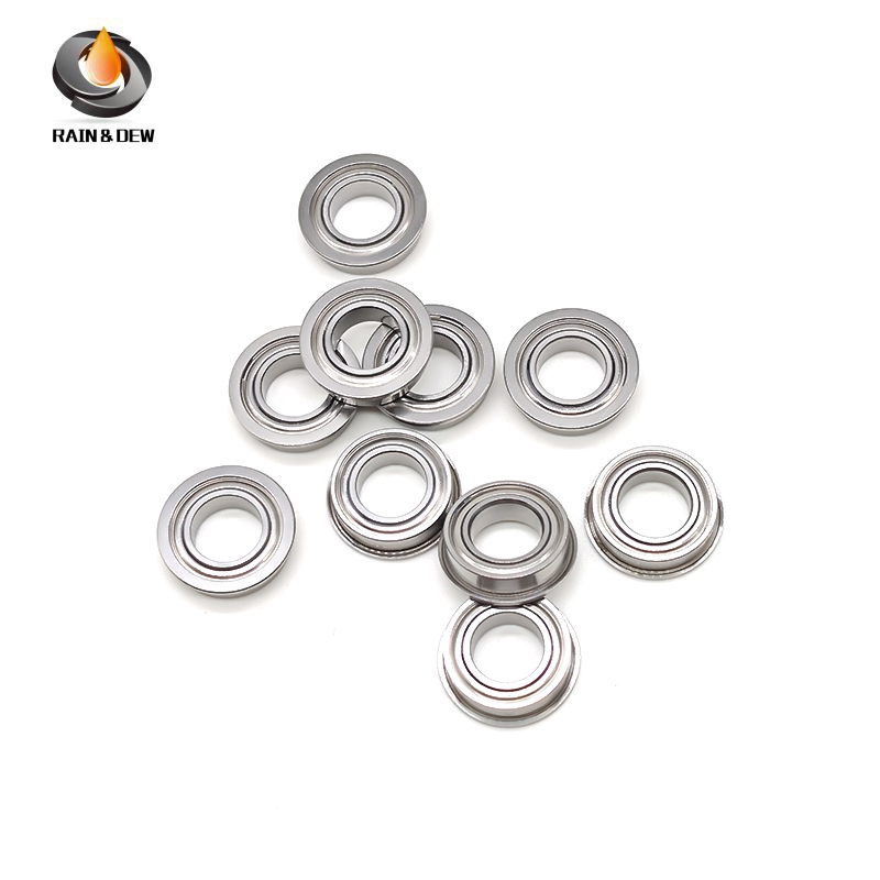 10Pcs MF148ZZ Flange Bearing 8x14x4 mm ABEC-7 Miniature Flanged MF148 Z ZZ Ball Bearings