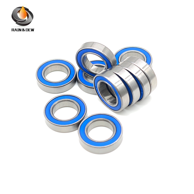 10Pcs 12x21x5 6801RS Bearing ABEC-7 Thin Section 6801-2RS Ball Bearings 61801 RS 6801 2RS With Blue 