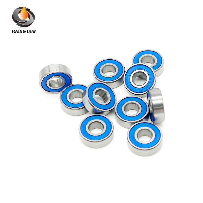 10PCS 698RS-Blue 8X19X6 mm Bearing ABEC-7 Miniature Ball Bearings Blue Sealed Bearing