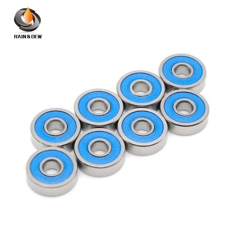 10PCS MR63RS-Blue 3X6X2.5 mm Bearing ABEC-7 Miniature Ball Bearings Blue Sealed Bearing 