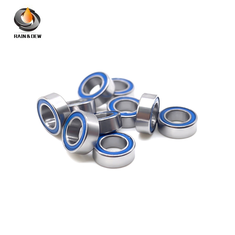 10PCS MR74RS-Blue 4X7X2.5 mm Bearing ABEC-7 Miniature Ball Bearings Blue Sealed Bearing