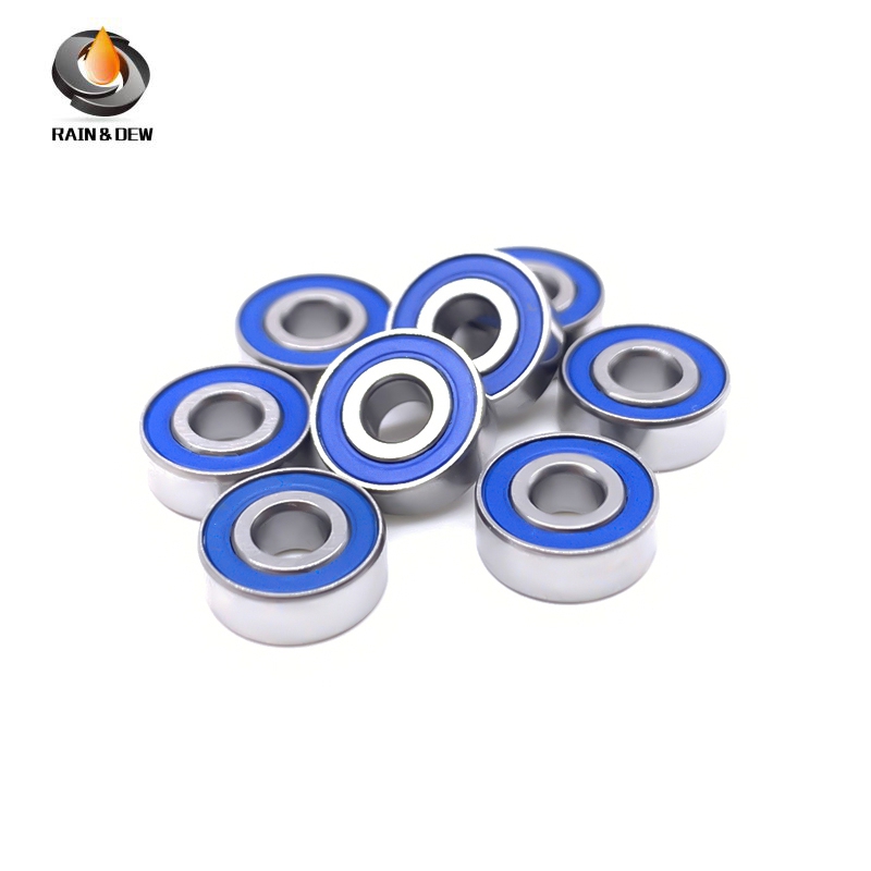 10PCS MR83RS-Blue 3x8x3 mm Bearing ABEC-7 Miniature Ball Bearings Blue Sealed Bearing 